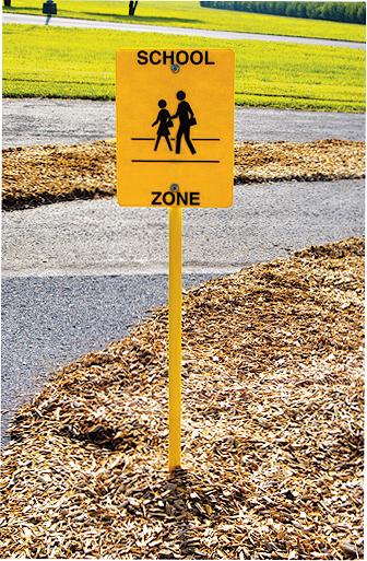 Trike Path School Zone Sign